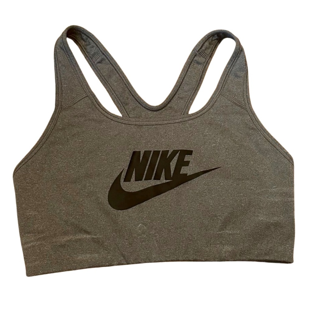 Nike Dri-FIT Gray Sports Bra Medium Support Racerback Size M